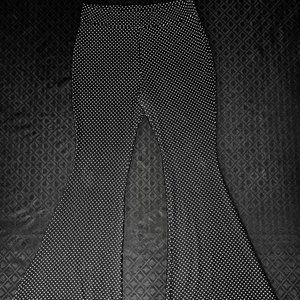 B/W Polka Dot Bell Bottoms/Flare Pants